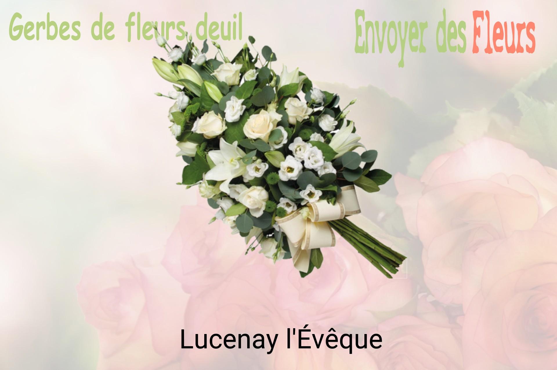 Gerbe de fleurs de deuil livrée à Lucenay-l'Évêque